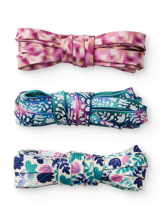 shoe-laces-3-pack-turquoise-leaves-6b/6bda605b0f2835694c681e2626b93c79accbe888